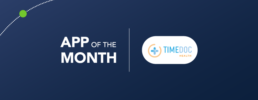 TimeDoc Healtch is the may 2021 app of the month